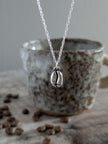 Silver Coffee Bean charm necklace (PRE-ORDER)