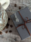 Silver Coffee Bean charm necklace (PRE-ORDER)