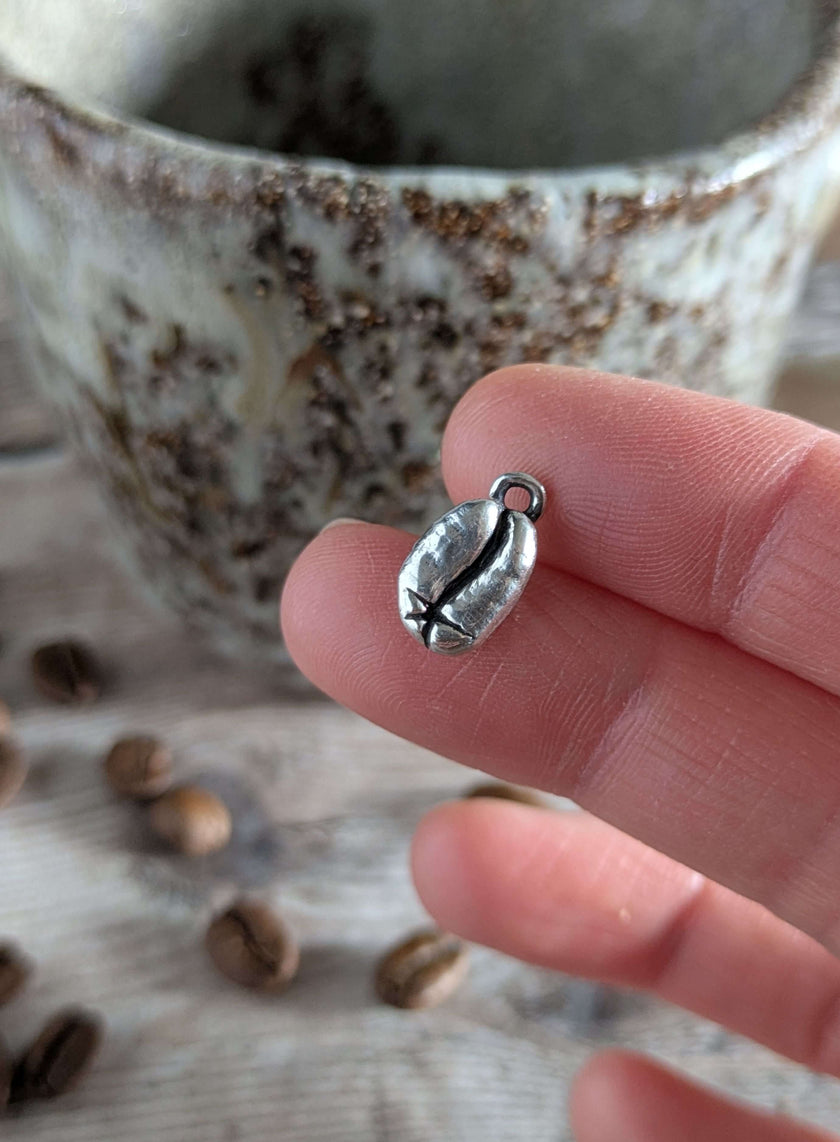 Silver Coffee Bean charm necklace (PRE-ORDER)