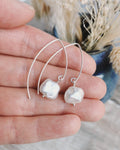 Small Keishi Pearl earrings - Silver or 14k Gold fill