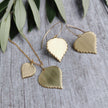 Double Brass Birch leaf Necklace