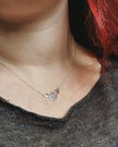 Silver Mantra 'Breathe' necklace