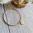 Brass Birch leaf Bangle