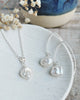 Small Keishi Pearl Earrings & Necklace set - Silver or 14k Gold-filled
