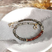 Garnet, Smoky Quartz & Gold bracelet