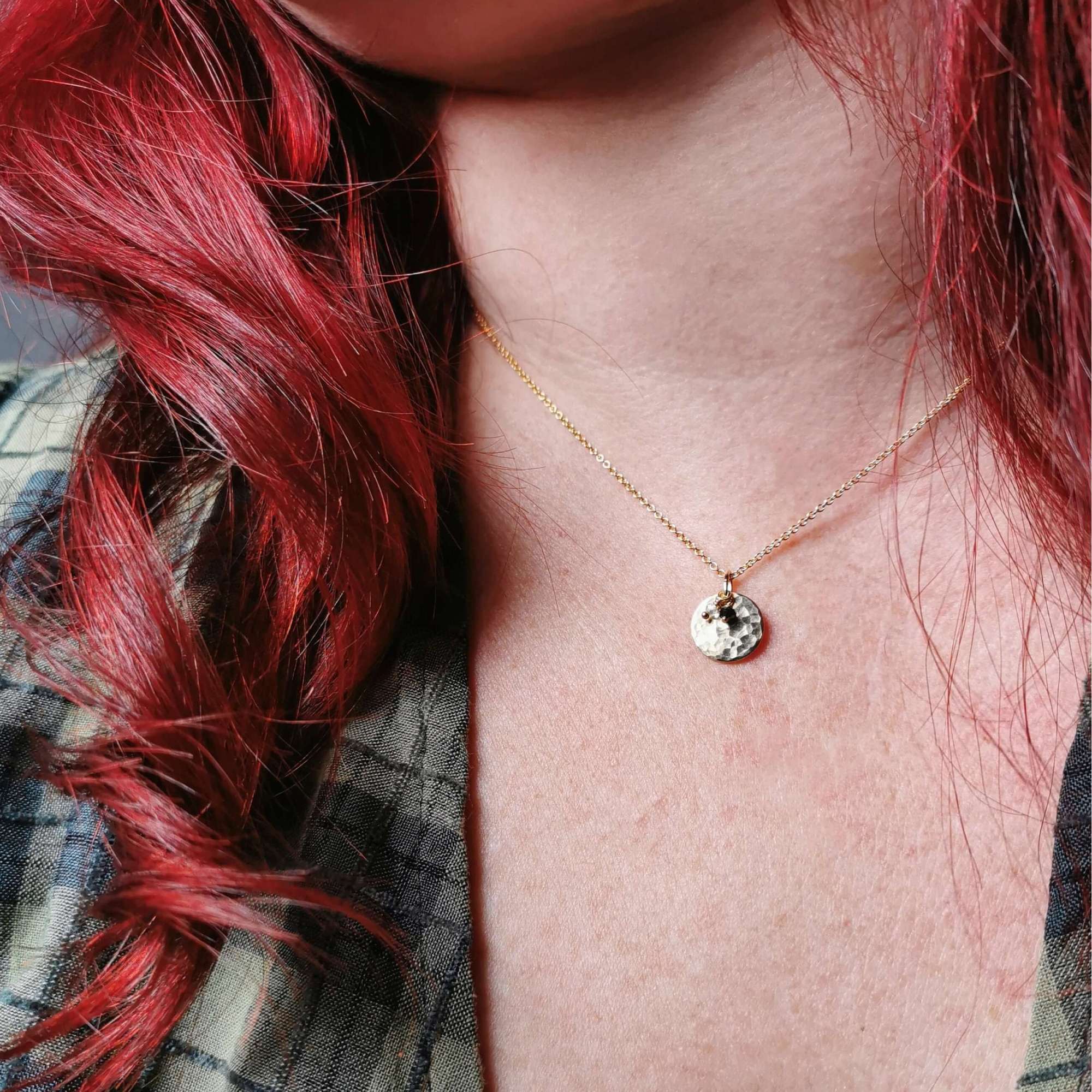 Personalised Gold Birthstone necklace