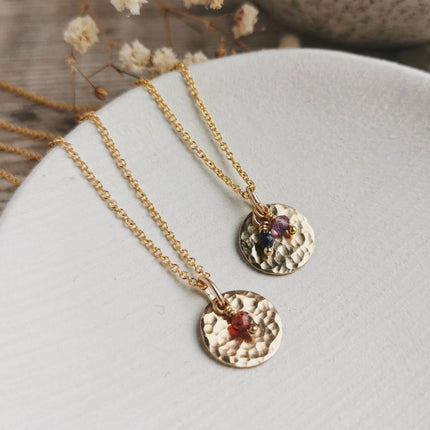 Personalised Gold Birthstone necklace