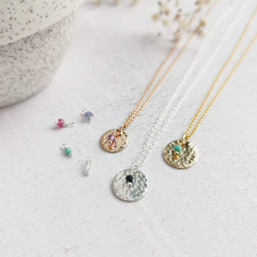 Single Charm only : for Silver Birthstone Necklaces