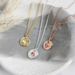 Personalised Gold Birthstone necklace