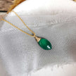 Green Onyx and Gold pendant