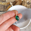 Green Onyx and Gold pendant