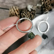 Green Tourmaline and Silver earrings
