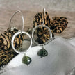 Green Tourmaline and Silver earrings