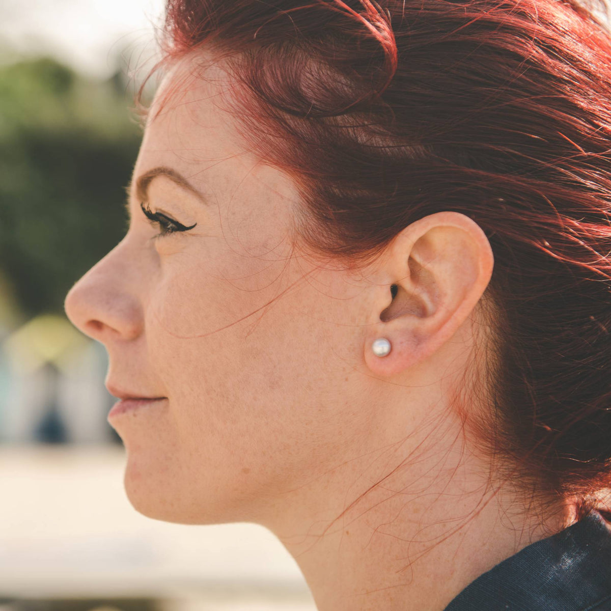 Freshwater Pearl Stud Earrings - Ivory or Peacock