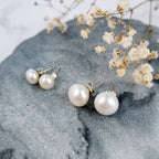 Freshwater Pearl Stud Earrings - Ivory or Peacock