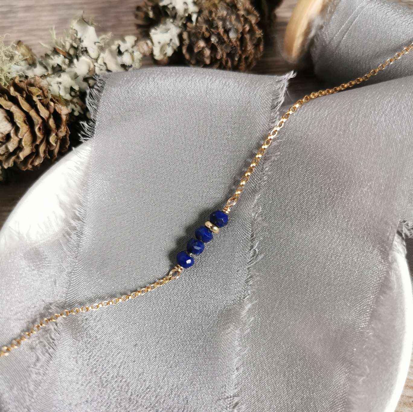 Lapis Lazuli and Gold bracelet