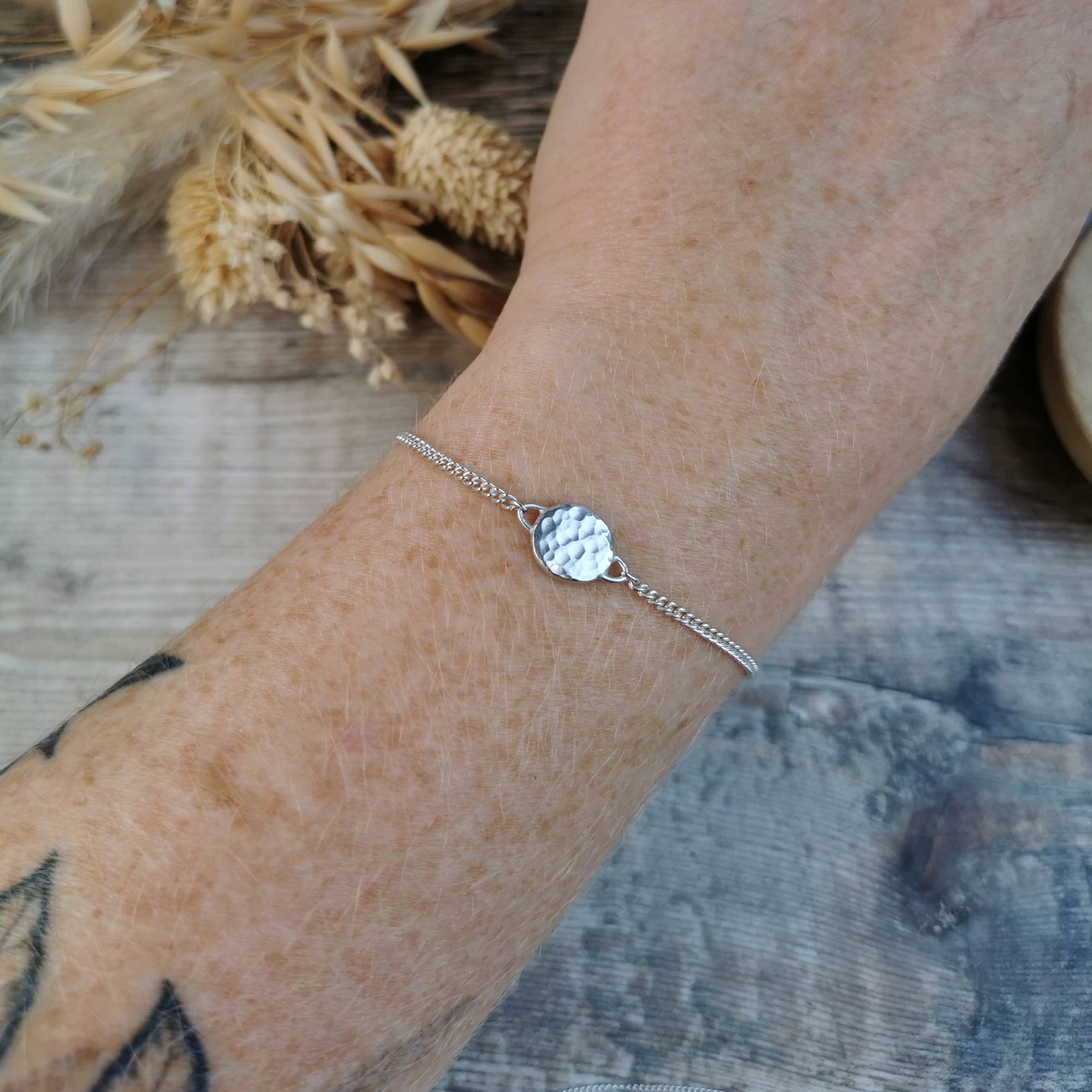 Custom Word Mini Mantra Bracelet - single charm
