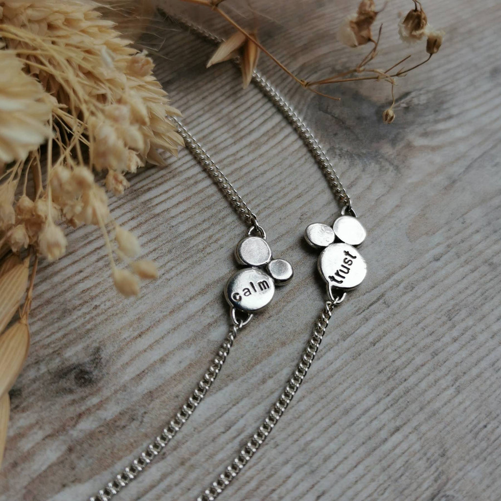 Mini Mantra bracelet - 'Calm' or 'Trust' affirmations