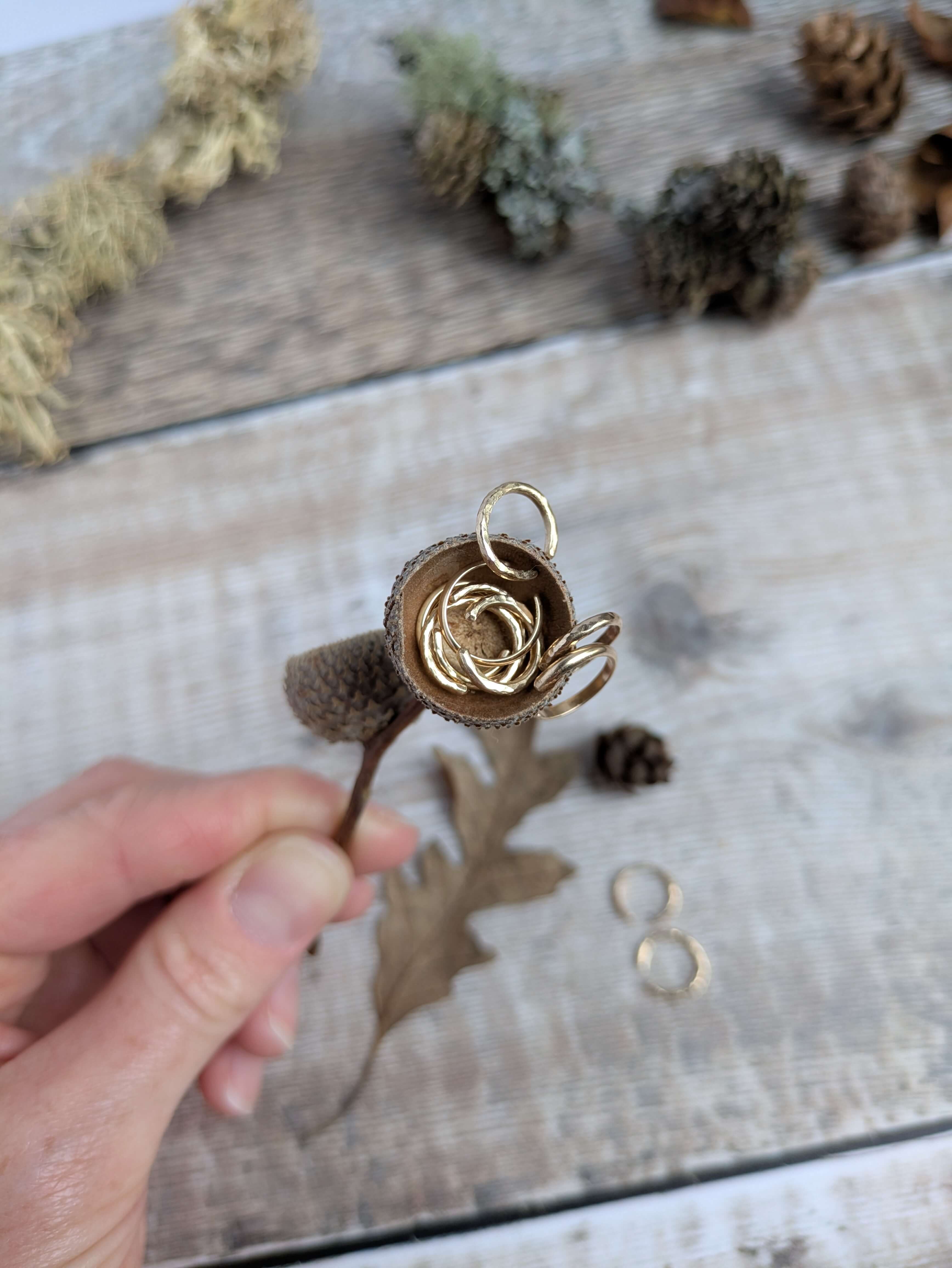 Gold Ear Cuffs - hammered or smooth finish