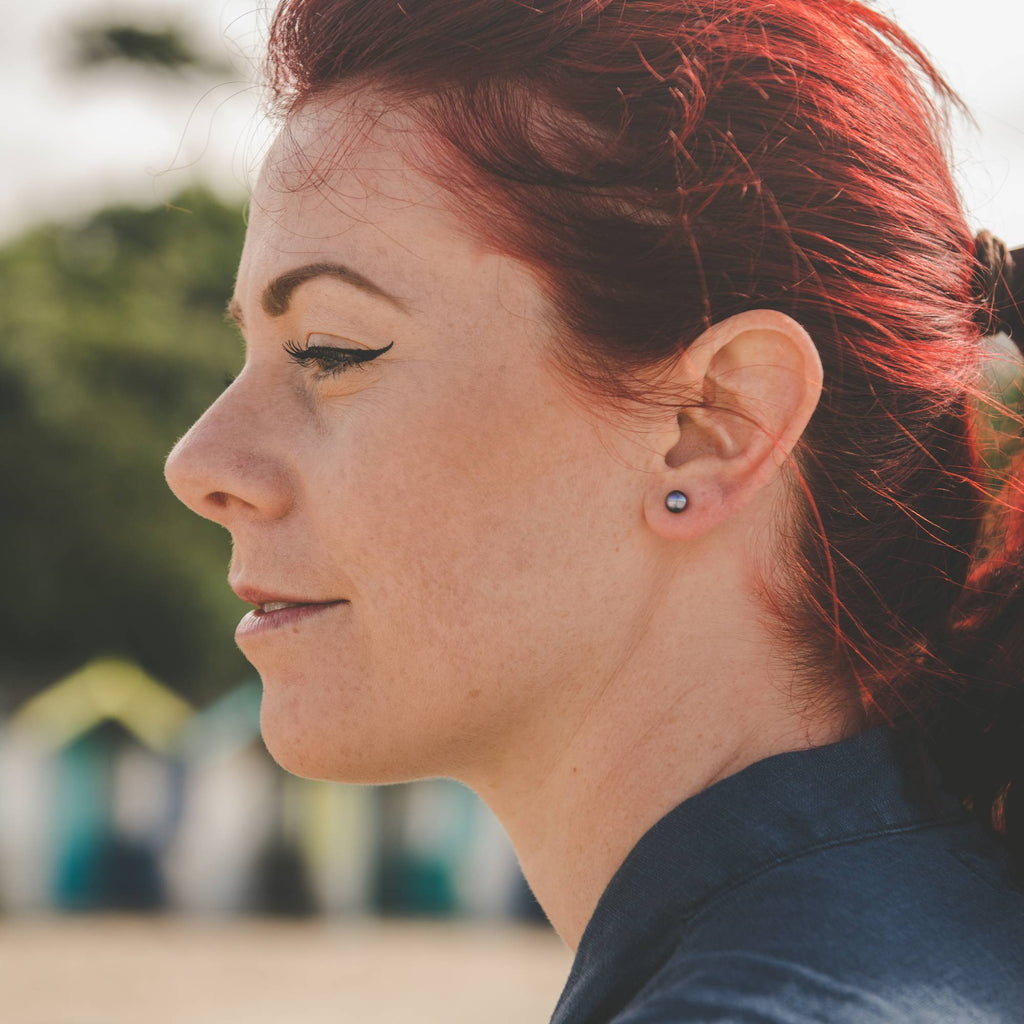 Freshwater Pearl Stud Earrings - Ivory or Peacock