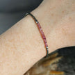 Pink Tourmaline, Pyrite & Silver bracelet
