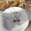 Pink Tourmaline and Silver earrings