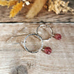 Pink Tourmaline and Silver earrings