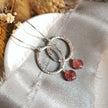 Pink Tourmaline and Silver earrings