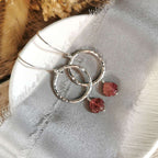 Pink Tourmaline and Silver earrings