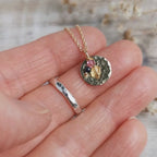 Personalised Gold Birthstone necklace - with Custom Hidden Word