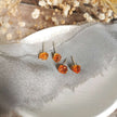 Raw Citrine and Silver stud earrings