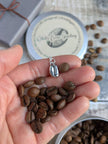 GIFT SET - Silver Coffee Bean Necklace with Tin of Hand-Roasted Specialty Coffee