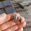 Silver Feather - charm only