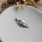Silver Feather - charm only