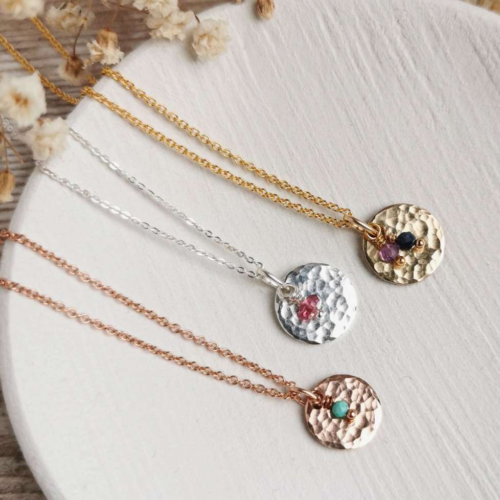 Single Charm only : for 14k Rose Gold-filled Birthstone Necklaces