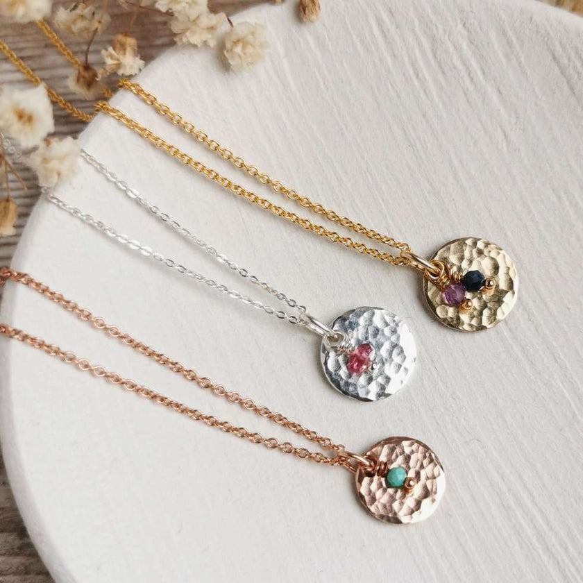 Single Charm only : for Silver Birthstone Necklaces