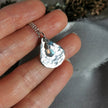 Silver Teardrop pendant with Labradorite charms