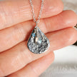 Silver Teardrop pendant with Labradorite charms