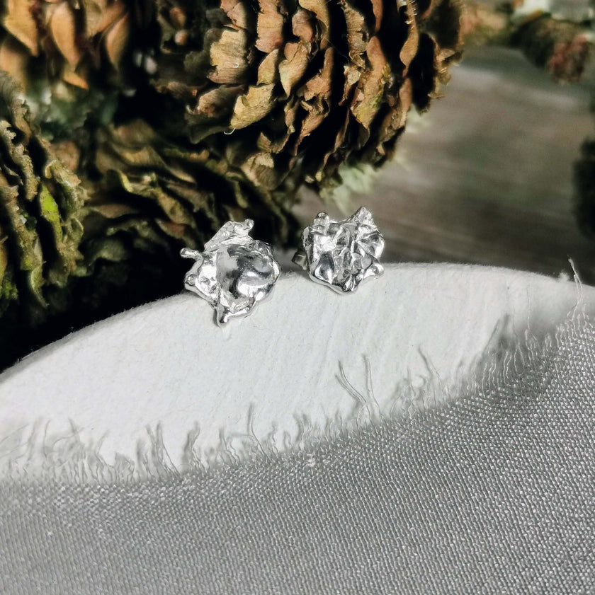 Silver 'Splash' Studs - small