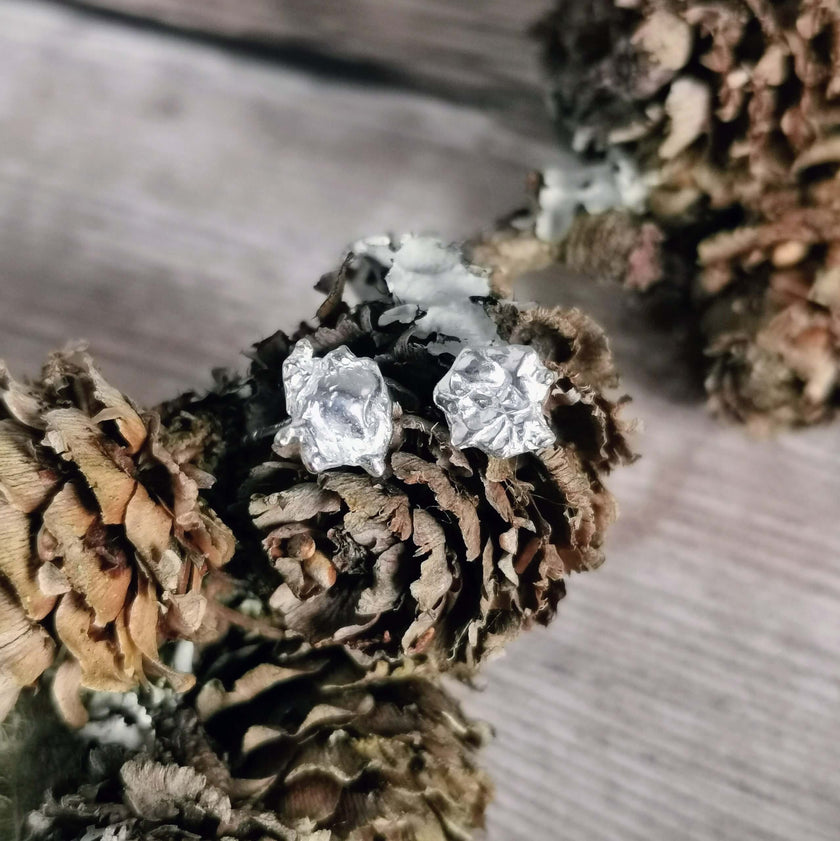 Silver 'Splash' Studs - small