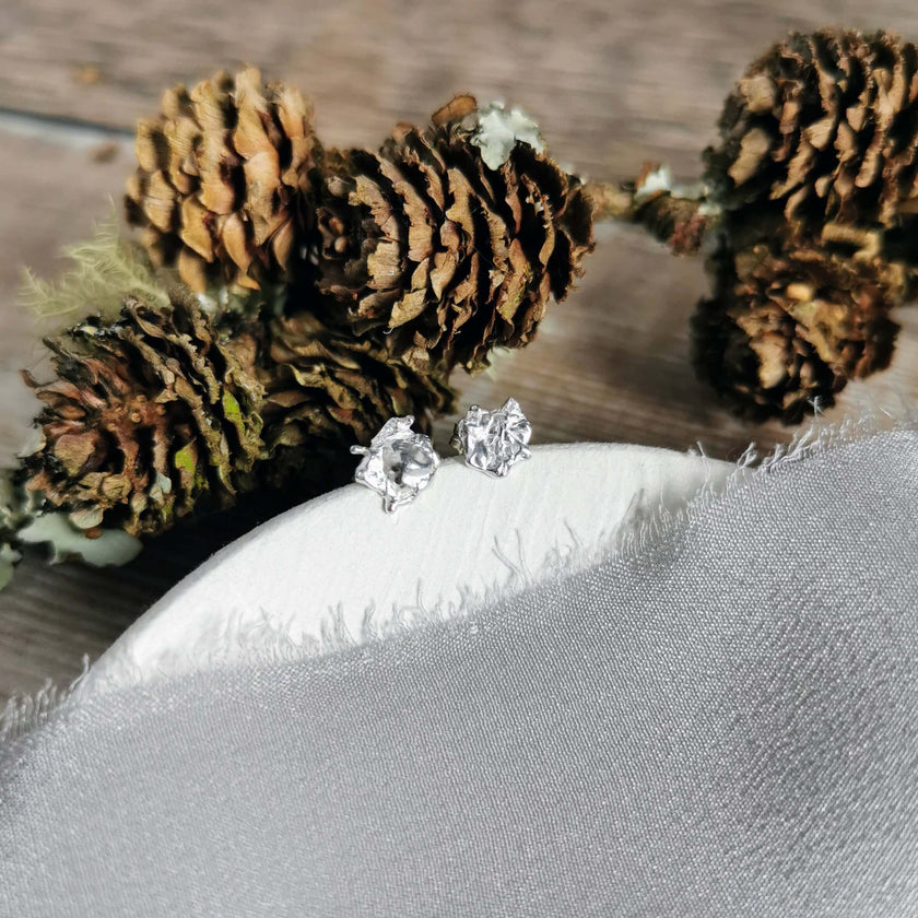 Silver 'Splash' Studs - small