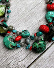 Turquoise, Coral & Labradorite necklace