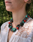 Turquoise, Coral & Labradorite necklace